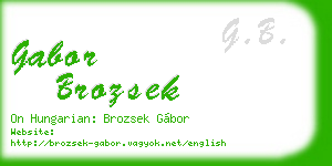 gabor brozsek business card